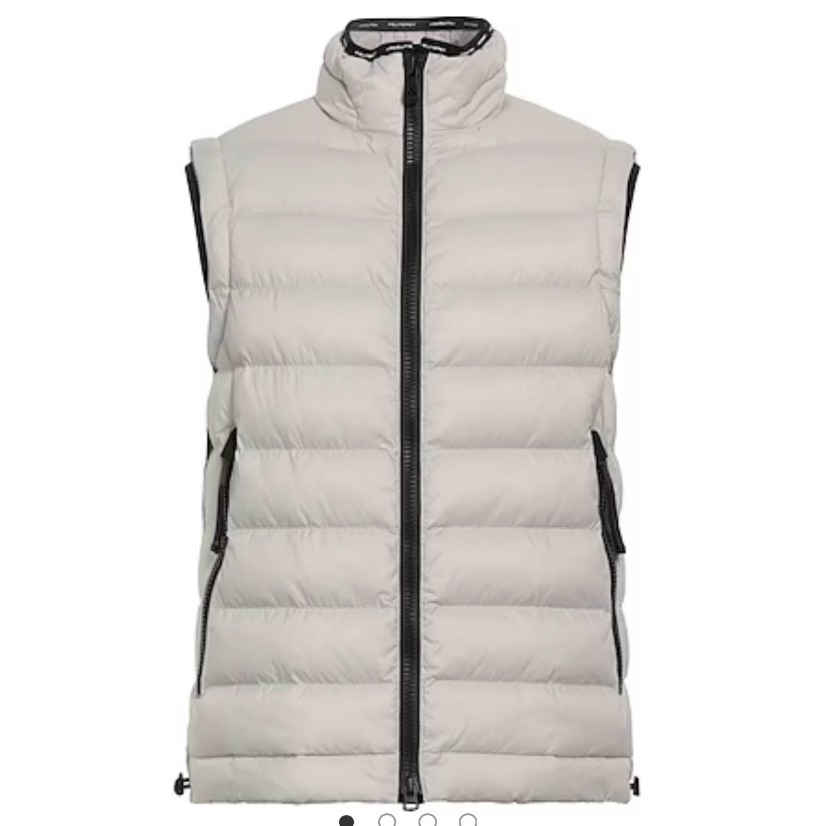 Peuterey Suit Vest Goose Down Mens Small Gray Tan Puffer